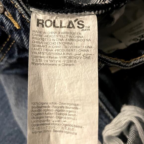 Rolla's Classic Straight Leg High Rise Organic Distressed Jeans NWT Size 26 - Picture 7 of 8
